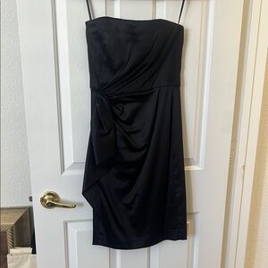 LBD | Black Strapless Sheath Cocktail Dress